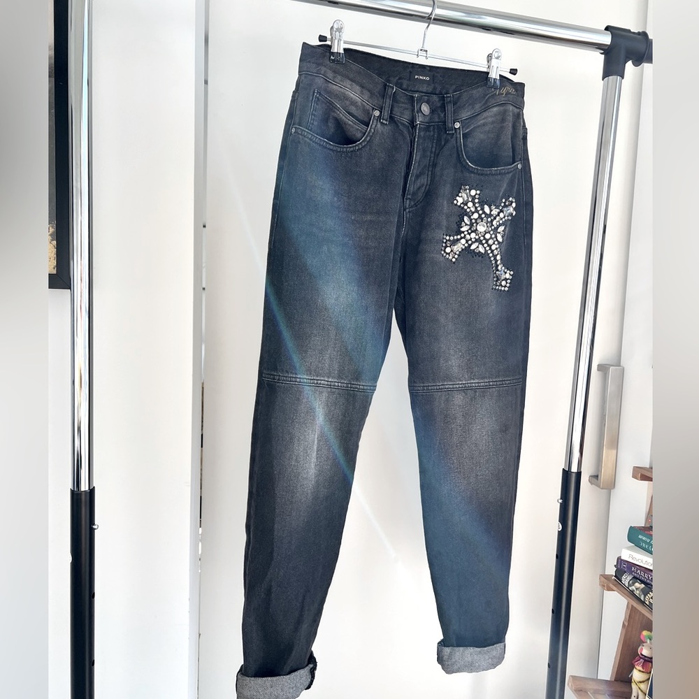 Pinko jeans with Swarovski crystals